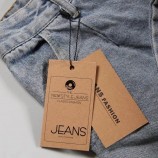 中国工厂定制标志服装标签时尚自有品牌服装纸吊牌