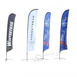 Bandera de plumas de publicidad exterior impresa personalizada promocional, asta de bandera de pluma, bandera de pluma swooper