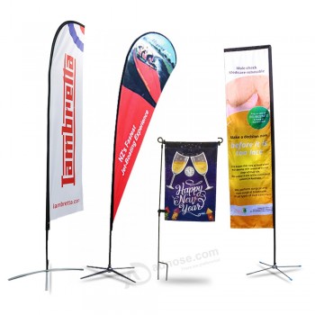 Impression de conception de logo personnalisé en plein air Drapeau de plage publicitaire, drapeau de plume, drapeaux et bannières en forme de larme