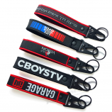 Logo personnalisé Marque Broderie 3D porte-clés tissu personnalisé aviation voiture moto boucle personnalisée porte-clés accessoires