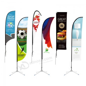 Bandiera di piume Bandiera all'aperto per la promozione Pubblicità personalizzata Bandiere da spiaggia all'aperto