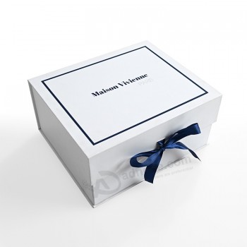 리본이 있는 마그네틱 포장 선물 상자 사용자 정의 종이 럭셔리 Boite Cadeau 헤어 슈즈 접이식 접이식