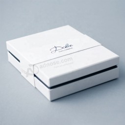 scatola di lusso rigida bianca da 2 pezzi riciclabile di alta qualità personalizzata scatole regalo in carta con logo personalizzato