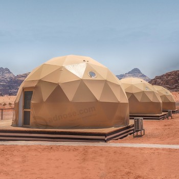 Openlucht het Kamperen Prefab Waterdichte Glamping Geodetische Tent van het de Huisluxe van de Koepel voor Toevlucht