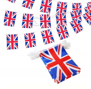 Decorative 100% Polyester Rectangle Triangle Pennant String British Uk Bunting Flag