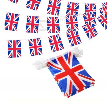 decorativo 100% poliestere rettangolo triangolo pennant string britannico uk bandierina