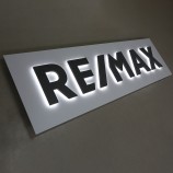 Insegna da parete a led luminosa per ufficio aziendale per interni personalizzata in acciaio inossidabile in ottone ottone metallo logo logo aziendale in metallo 3d