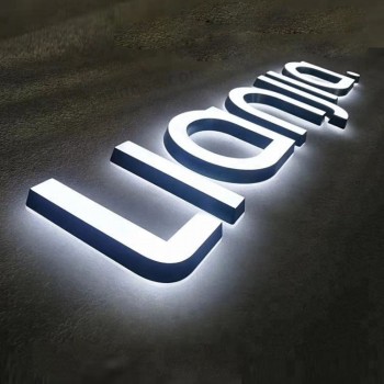 Panneau de lettre lumineuse de canal 3d acrylique personnalisé mur 3d canal led 3d lettre