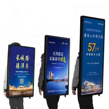 Di recente pubblicità LED Zaino Billboard Light Boxes Attrezzature su pubblicità all'aperto Walking messaggio pubblicitario cartellone pubblicitario