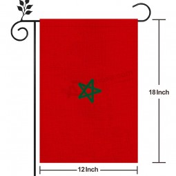 12x18In Double Sided Digital Print Morocco Burlap Garden Yard Flag For Outdoor Decoration
