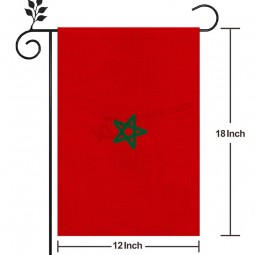 12x18In Stampa Digitale Fronte-Retro Marocco Tela Da Giardino Yard Bandiera Per La Decorazione Esterna
