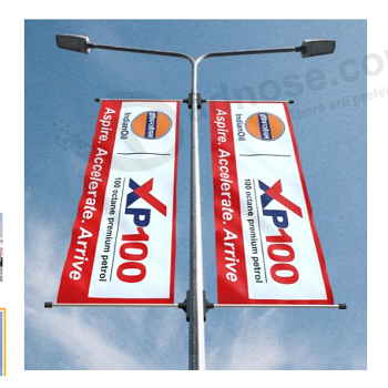 Wholesale Street Light Pole Banner Block Out Fabric One Sided Pole Banner At Competitive Price