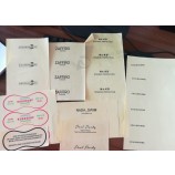 Op maat gemaakte waterdichte afdrukken badmode zelfklevende hygiënische stickers