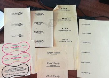 kundenspezifischer wasserdichter Druck Badebekleidung selbstklebende hygienische Aufkleber