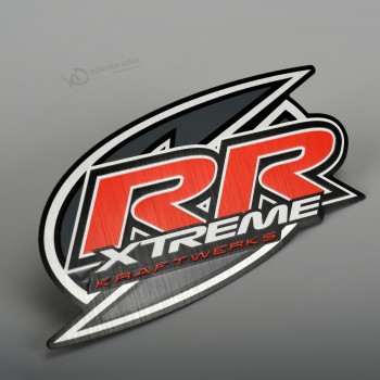 Plaques d’aluminium, logo de marque en métal, logo autocollant de gaufrage 3d