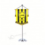 Satinierte Flagge Edelstahl Stange Custom Logo Tischplatte Mini Flaggenständer