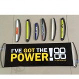 Impresión personalizada Mini 24 * 70cm Roll Up Retráctil Ventilador Deportivo Banner de Desplazamiento de Mano