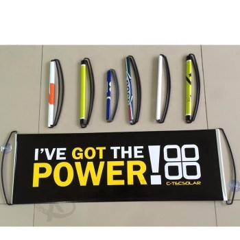 Stampa personalizzata Mini 24 * 70 cm Roll Up Ventilatore sportivo retrattile Striscione scorrevole tenuto in mano