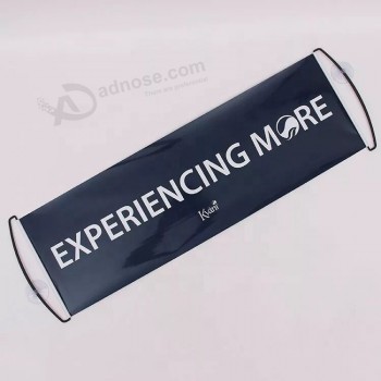 Vente chaude Logo personnalisé Roll Up Fan Rétractable Tenu à la main Sports Fan Cheering Scrolling Banner