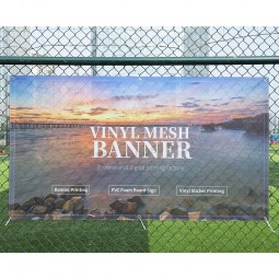 Hoge kwaliteit op maat gemaakte outdoor waterdichte mesh hek banner afdrukken pvc achtergrond vinyl banner
