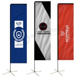 Bandera cuadrada rectangular rectangular de base de inyección de agua de poste telescópico gigante de 5 m 7 m con alta calidad y cualquier tamaño