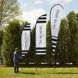 Aangepaste promotionele strandvlag veer banner vlag kit met grond spike teardrop vlaggen te koop