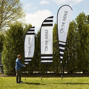Aangepaste promotionele strandvlag veer banner vlag kit met grond spike teardrop vlaggen te koop