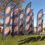 DJ Personalizzato Poliestere Spiaggia Swooper Piuma Banner Segno Bandiere