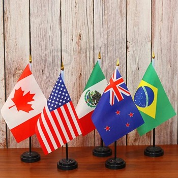 Bureau Monde Drapeau Table Pole Décoration Pays Bureau Personnalisé Drapeau