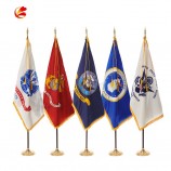 Custom Nylon Plastic Base polyester mini country national office Desk Flags