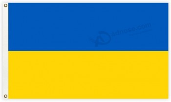 Snel te verzenden 210D Nylon Volledig Genaaide Strepen 3x5FT Oekraïne Nationale Vlag