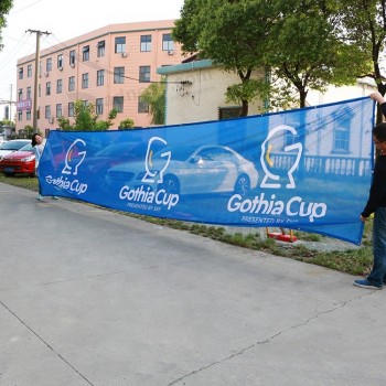 Print Custom Design Outdoor Hangende PVC Vinyl Mesh Fence Banner voor reclame