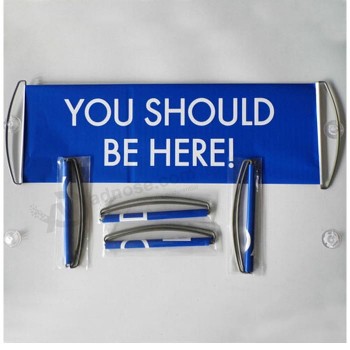 Aangepaste Druk Mini 24*70cm Roll Up Intrekbare Sportventilator Hand gehouden Scrollende Banner