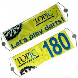 Stampa di logo personalizzato 24x70cm Hand Held Roll Up Striscione di scorrimento retrattile per la pubblicità/sport Tifosi di calcio