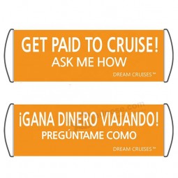 Banner de desplazamiento de mano impreso personalizado de venta caliente