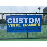 Banner de vinilo para exteriores con impresión personalizada, pancartas de alta resistencia a prueba de intemperie UV, lados cosidos dobles con ojal