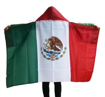 Huiyi Sport Fan Country Body Banderas Celebración Custom Mexico Flag Capes