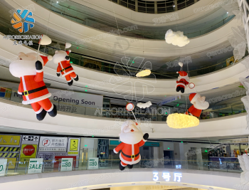 Vendite calde appeso gonfiabile natale pupazzo di neve gonfiabile pallone di babbo natale pupazzo di neve gigante per la decorazione natalizia