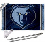 Groothandel Memphis Grizzlies Grizzly Head vlaggenmast en beugelset