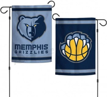 Bandera de los Memphis Grizzlies de la NBA12x18 Garden Style Bandera de 2 lados, colores del equipo, talla única