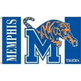 Bandera personalizada de alta calidad de los Memphis Tigers 3'x5' con ojales de latón de alta resistencia