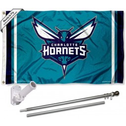 Wholesale custom high-end Charlotte Hornets Flag Pole and Bracket Set