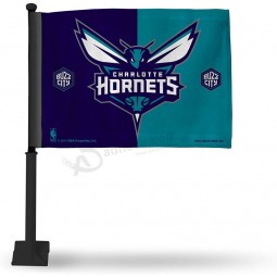 NBA Unisex Charlotte Hornets Car Flag Including Pole