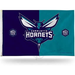 NBA 3-Foot by 5-Foot Single Sided Banner Flag Charlotte Hornets Flag with Grommets