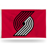 Bandera unisex de los Portland Trail Blazers de 3 pies por 5 pies de un solo lado con ojales