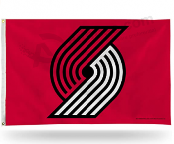 NBA男女通用3英尺x5英尺单面波特兰开拓者队旗帜，带扣眼