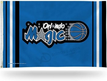 NBA 올랜도 매직 레트로 3' x 5' (1990-2000 로고) 배너 플래그 - 단면 - 실내 또는 실외
