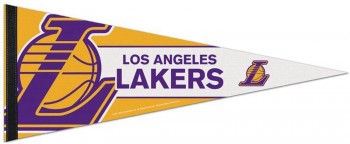 NBA 69589014 洛杉矶湖人队高级三角旗，12“ X 30”