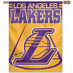 NBA Los Angeles Lakers 03475014 Vertical Flag, 28＂ x 40＂, Black