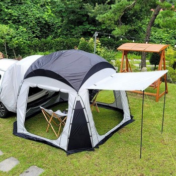 WZFQ卸売カスタムドームUPF50 +防水大家族キャンプSUVテールゲートテントカーオーニング